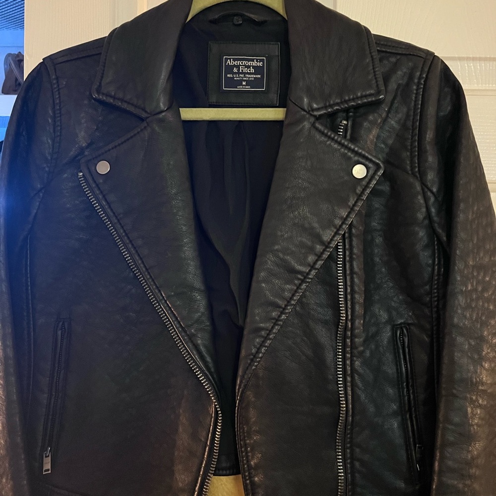 Abercrombie leather moto jacket